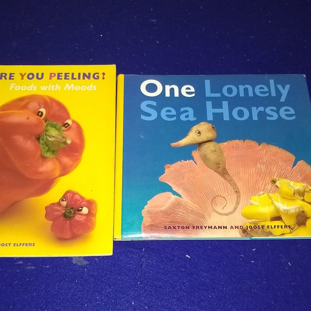 One Lonely Sea Horse + How are you Peeling? by Saxton Freymann Vintage